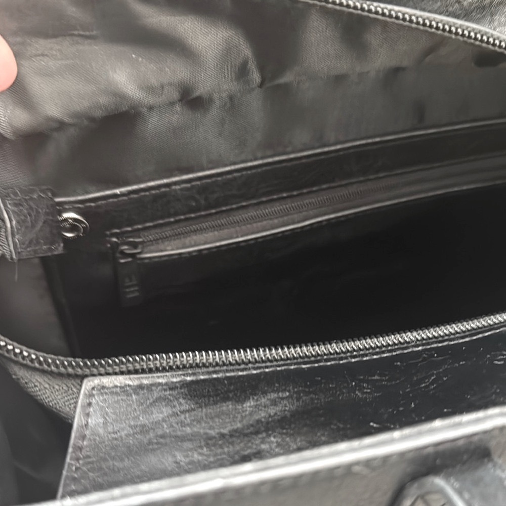 BEIS Vegan Leather Black Structured Work Tote w/Handles & Crossbody Strap - Picture 14 of 16